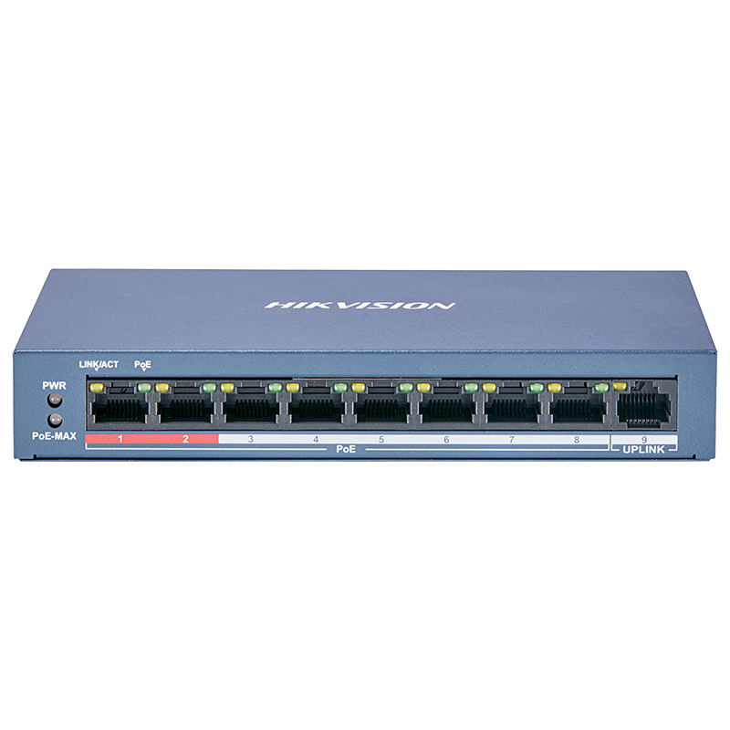DS-3E0109P-E/M – Switch 8 Ports PoE, Haute Performance et Connectivité Fiable ⚡🔌