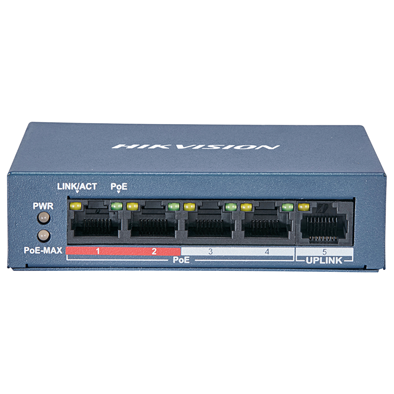 DS-3E0105P-E – Switch 5 Ports PoE, Haute Performance et Installation Facile ⚡🔌
