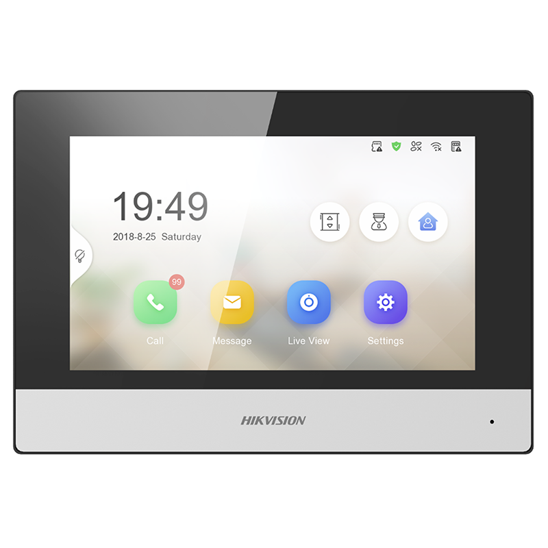 DS-KH6320-WTE1 – Écran tactile 7" PoE & WiFi, Contrôle via Application Mobile 📱